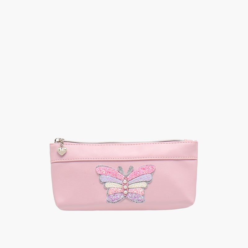 OMG Pouch - Butterfly-1 Cnmprt (Pvc) Pink \ 21.59X5.08X9.525 - Image 1